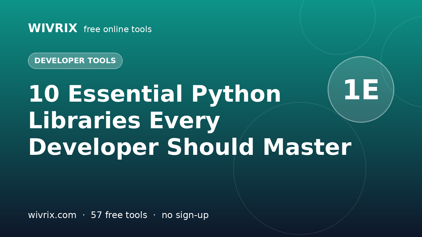 10 Essential Python Libraries Every Developer Should Master