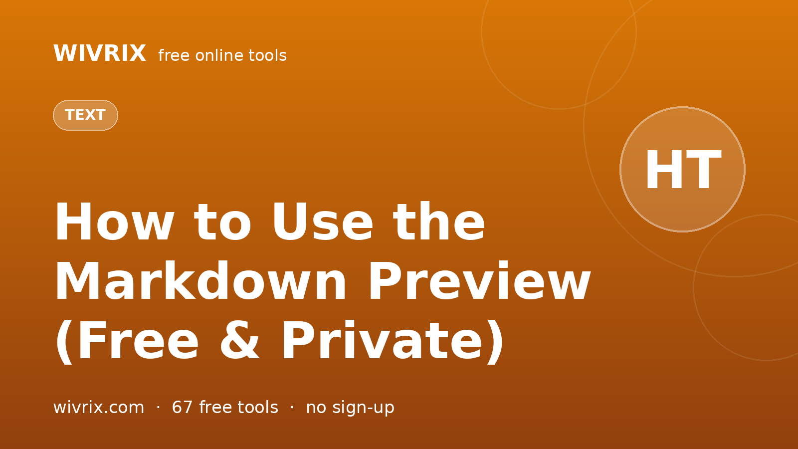 How to Use the Markdown Preview (Free & Private)
