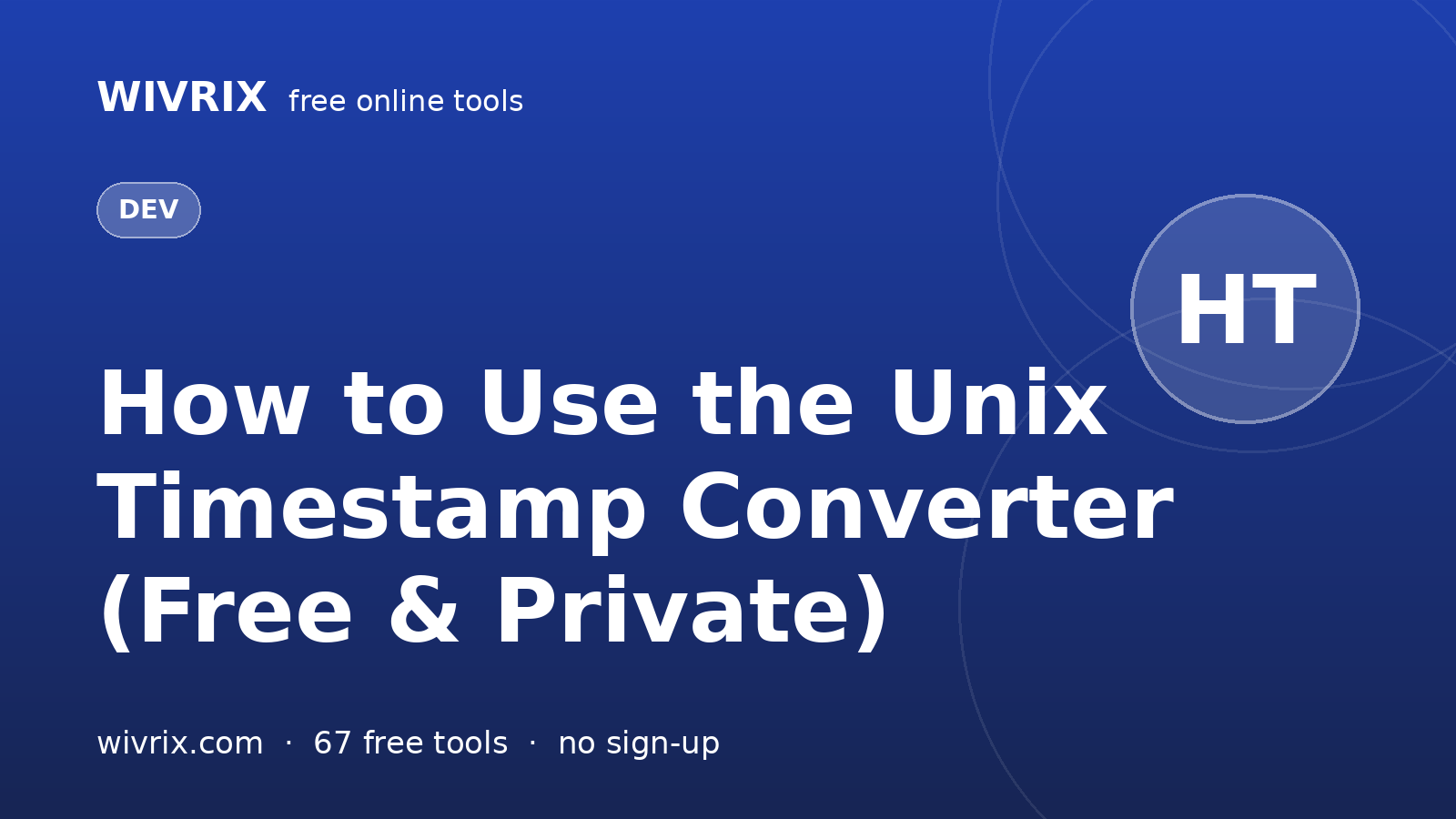 How to Use the Unix Timestamp Converter (Free & Private)