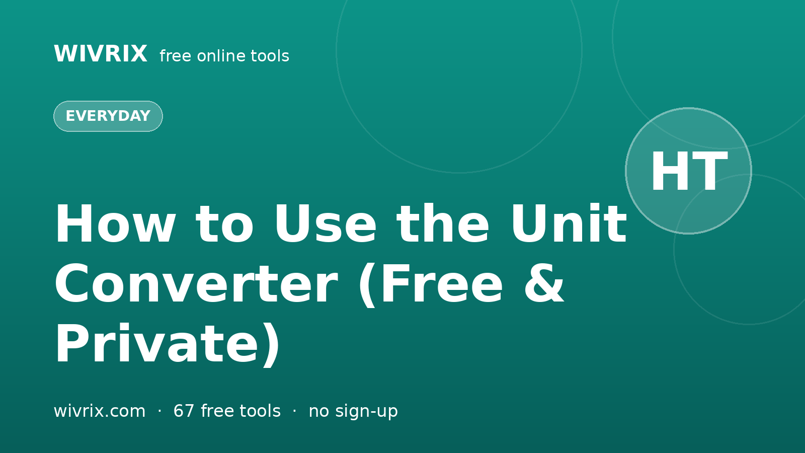 How to Use the Unit Converter (Free & Private)