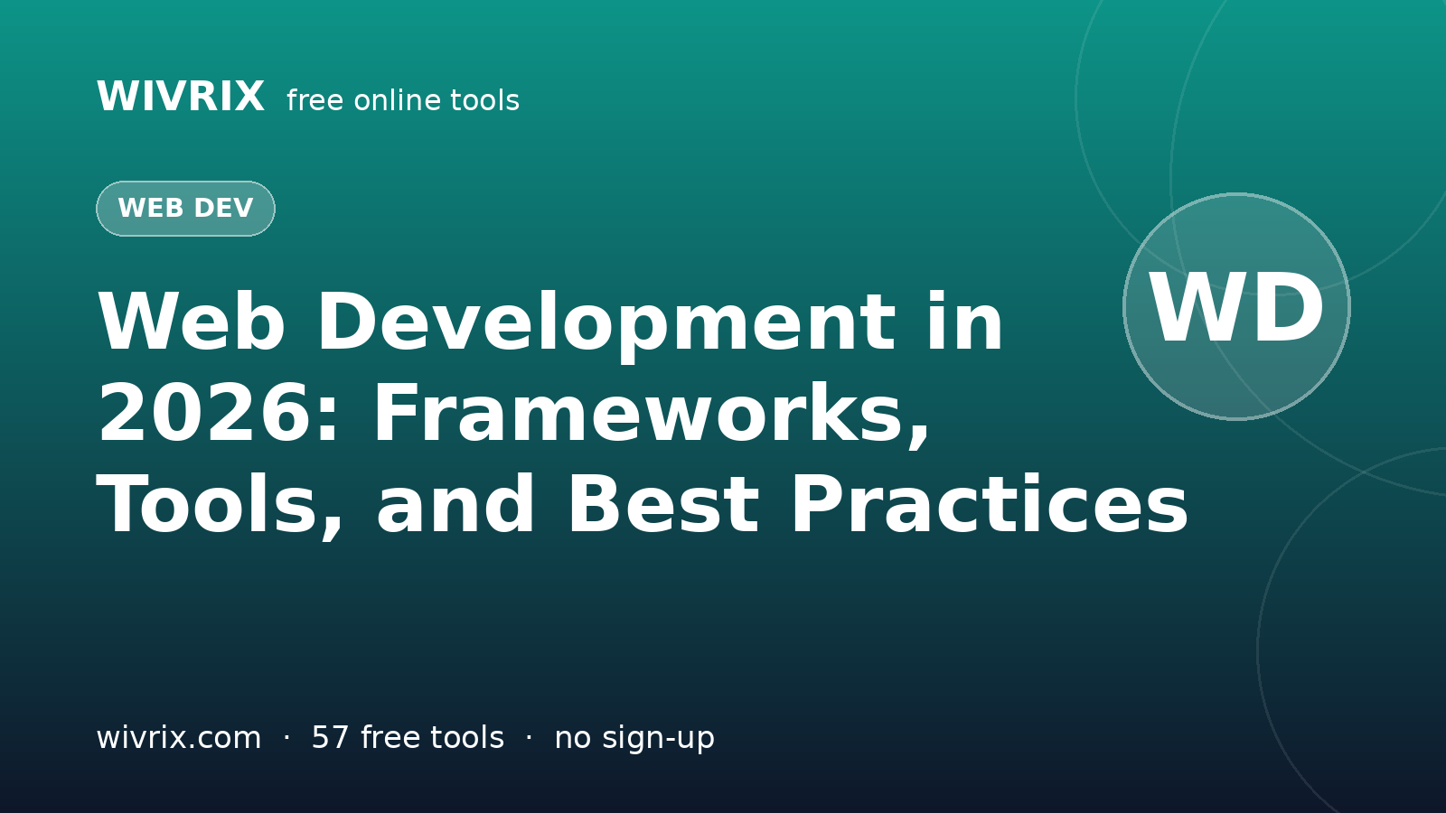 Web Development in 2026: Frameworks, Tools, and Best Practices
